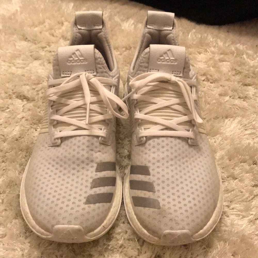 Adidas 10.5 Custom all white Pure Boost